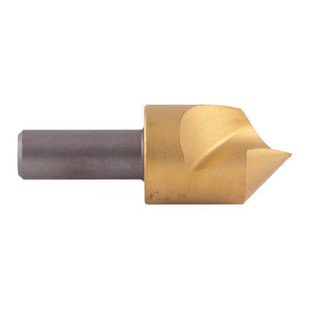 Countersink,1 FL,100 Deg,1/2,Cobalt,TiN