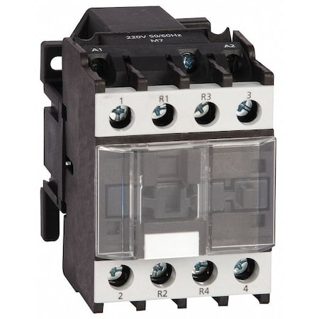 IEC Magnetic Contactor, No Auxiliary Contacts, 120V AC, 4 P, Non-Reversing, Screw