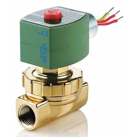 Solenoid Valve, 2-Way, 2-Position, Normally Closed, 3/8 in Pipe Size, 24V DC, Diaphragm, Piston