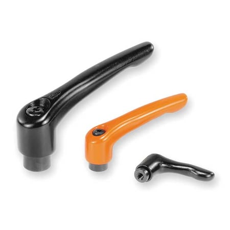 Adjustable Handle, Modern Design, Sz. 2, 5/16-18, Die Cast Zinc Black Satin, Comp: Steel