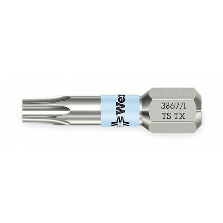 Torsion Bit, SAE, 1/4", Hex, T30, 1", SS
