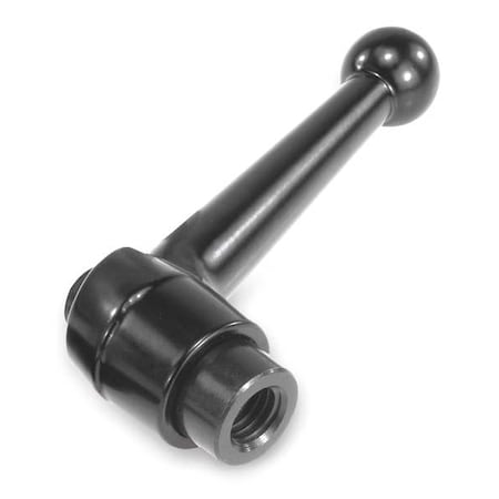 Adjustable Handle, Size: 4 M10 Zinc, Black Satin, Comp: Steel