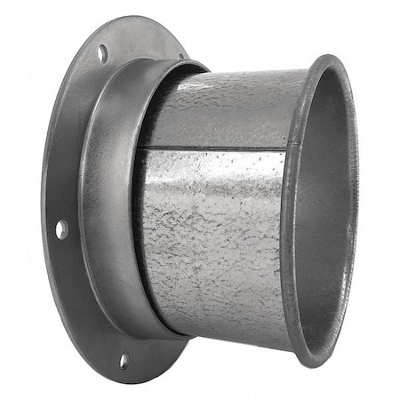Round Angle Flange Adapter, 7 in Duct Dia, Galvanized Steel, 22 ga GA, 9 1/2 in W, 3-1/2" L
