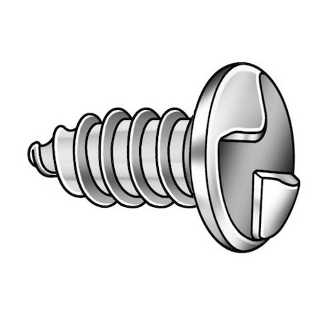 Tamper Resistant Screw, 1/2 in, Zinc Plated Finish, Steel, Round Head One-Way Drive, 100 PK