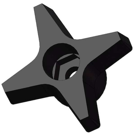 Snap Lock Four Knob, M12 Thread Size, 2-1/2" Dia.