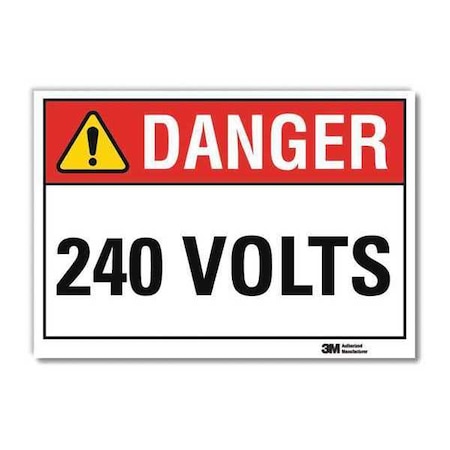 Danger Sign,Self-Adhesv Mount,7inWx5inH, U3-1008-RD_7X5