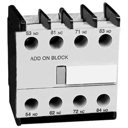 Aux Contact, IEC, 4NC, 120VAC/240VDC