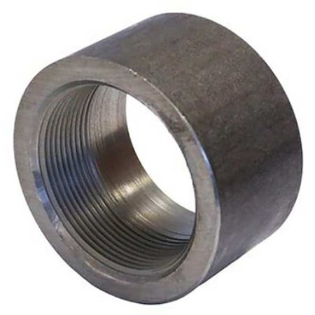 Half Coupling Half Coupling, 1-1/2" Pipe, FNPT, Black Forged Steel, Class 3000