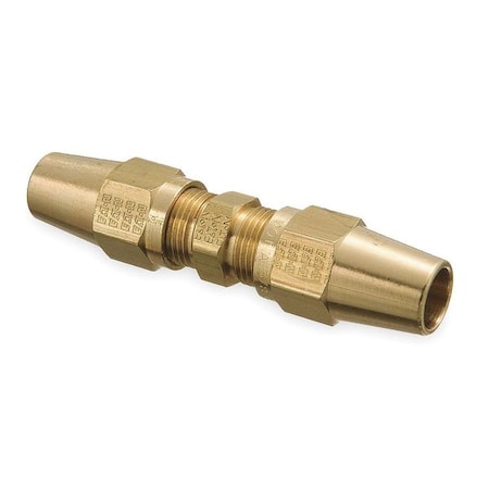 Strt, Brass, Comp. 1/4 in, Comp. 3/8 in