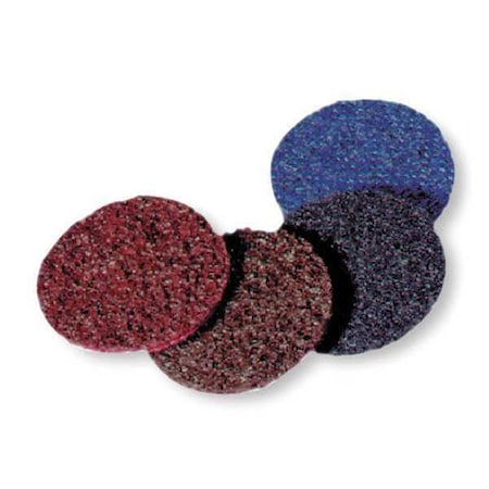 Hook-and-Loop Surface Conditioning Disc, 7" Dia, No Hole, Aluminum Oxide, 320 Grit, Non-Woven Type