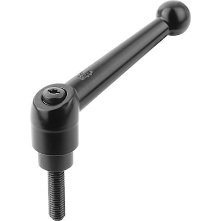 Adjustable Handle, Size: 2 5/16-18X40 Zinc, Black Satin, Comp: Steel