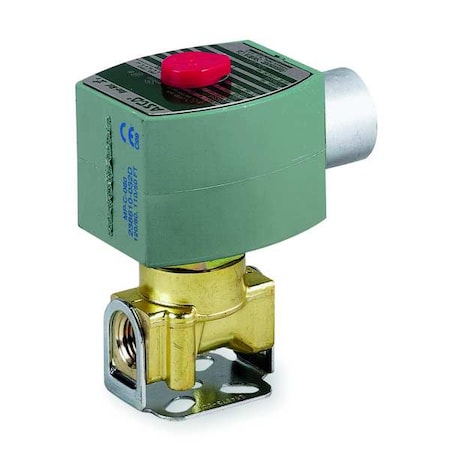 Solenoid Valve, 2-Way, 2-Position, Normally Open, 3/4 in Pipe Size, 24V DC, High Flow, Brass, NBR