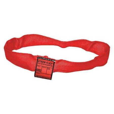 Round Sling,Endless,Red,12ft L,Polyester