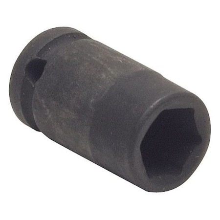 WESTWARD 3/8 in Drive Impact Socket, Standard Socket, Black Oxide,9/16 in