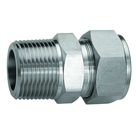 1/4" x 19/64" LET-LOK x MNPT SS Male Connector