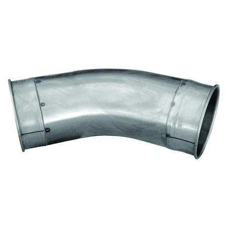 Round 45 Degree Elbow, 6 in Duct Dia, Galvanized Steel, 14 ga GA, 9 1/2 in W, 9-1/2" L, 6 in H
