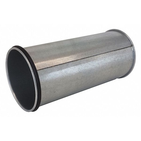 Round Adjustable Nipple, 12 in Duct Dia, 304 Stainless Steel, 22 ga GA, 12 in W, 10-5/8" L, 12 in H