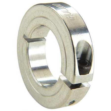 Shaft Collar,Alum,1 pc,3/8in Bore Dia.