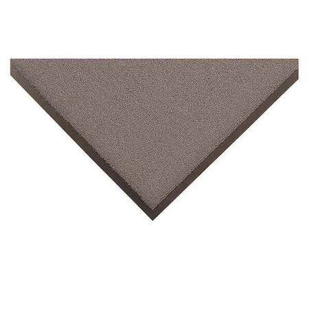 Entrance Mat, Polypropylene, 3/8 in Thick, Gray, 3 ft W x 16 ft L