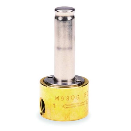 Brass Solenoid Valve Less Coil, Normally Closed, 1/8 in Pipe Size