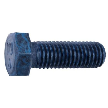 Class 10.9, M12-1.75 Hex Head Cap Screw, Blue Phosphate Steel, 35 mm L, 10 PK