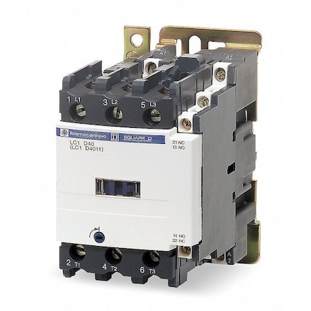 IEC Magnetic Contactor, 1NC/1NO, 24V DC, 3 P, Non-Reversing, Screw Clamp