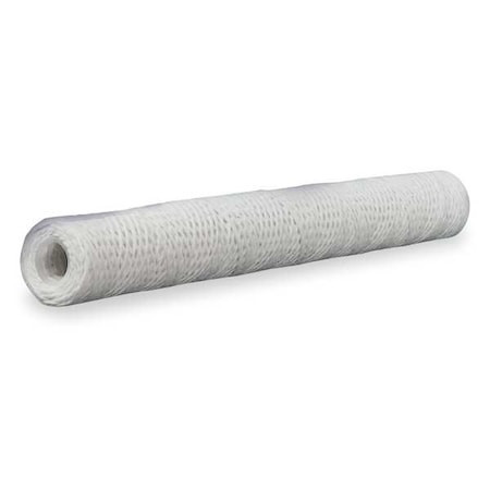 String Wound Filter Cartridge, 15 gpm, 10 Micron, 2-7/16" O.D., 30 in H, 6 PK