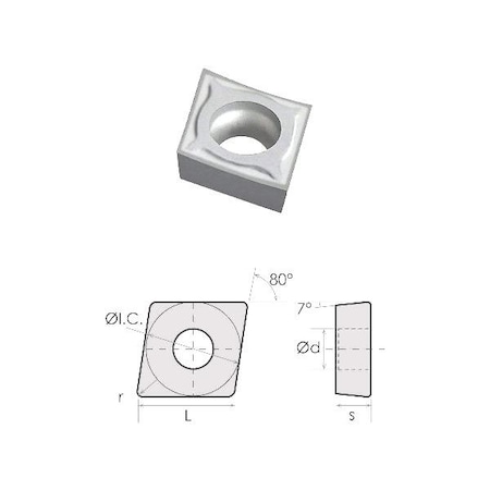 CCGX-432  LH Carbide Insert For Aluminum