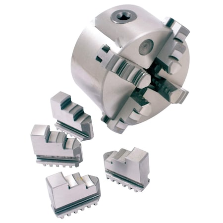 8" 4-Jaw Plain Back Self-Centering Lathe Chuck