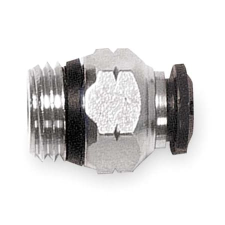 Push-Fit Adapter Fitting, Push-to-Connect x Universal, 10mm Tube OD, 1/2 in Pipe Size, Metal, 3 PK