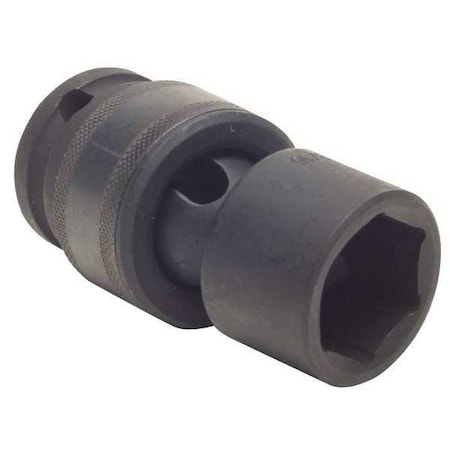 WESTWARD 3/8 in Drive Impact Socket, Standard Socket, Black Oxide, Steel,9/16 in
