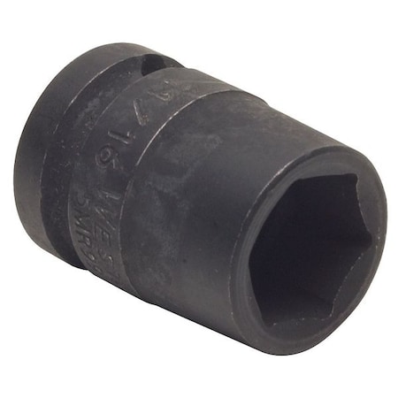 WESTWARD 1/2 in Drive Impact Socket, Standard Socket, Black Oxide, Steel,7/8 in