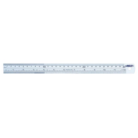 Steel Rule,SS,8" L,Unfinished,1/32" W