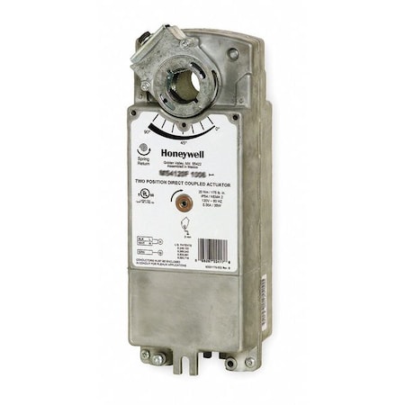 Two Position Direct Coupled Actuator, Damper, 175 in-lb, 120V AC, Hardwired, NEMA 2/IP54