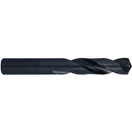 Screw Machine Drill Bit, #21 Size, 135  Degrees Point Angle, High Speed Steel, Black Oxide Finish
