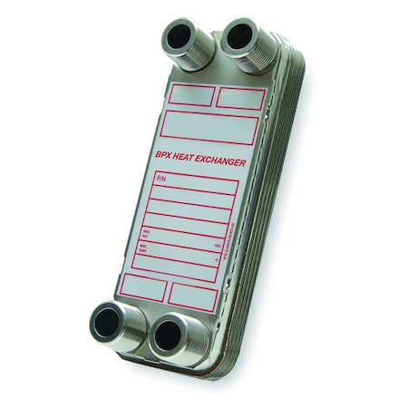 Heat Exchanger,40 Plates,0.0159 Gal/Chnl