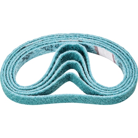 Sanding Belt, 1/4" W, 18" L, Surface Conditioning, Aluminum Oxide, 240 F Grit, Very Fine, Polivlies