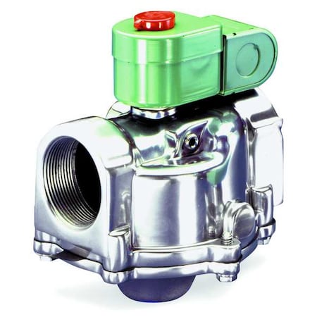 Solenoid Valve, 2-Way, 2-Position, Normally Open, 1-1/2 in Pipe Size, 120V AC, Pilot Operated, NBR