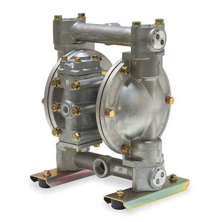 Double Diaphragm Pump, 316 Stainless Steel, Air Operated, Santoprene