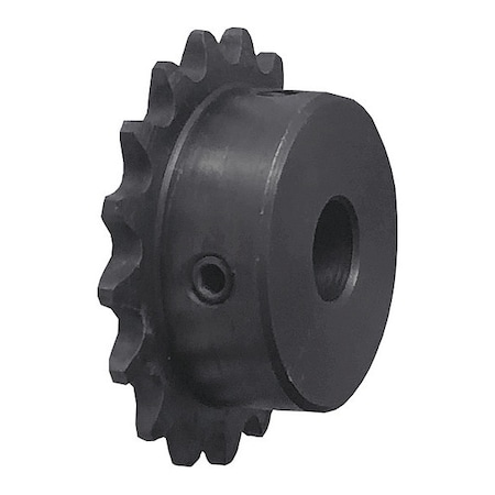 Single Strand Sprocket, Fixed, 40 Chain Size, 1/2 Bore Dia., 15 # of Teeth