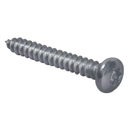 Sheet Metal Screw, #12 x 3/4 in, Zinc Plated Steel Pan Head Torx Drive, 50 PK