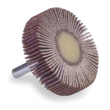 Flap Wheel,AO,1-1/2x1x1/4 In Shank,120G