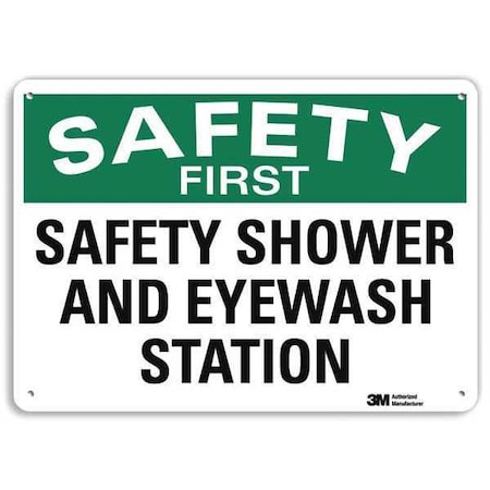 Safety First Safety Shower And Eyewash Station, 7 in x 10 in,   Aluminum, U7-1245-RA_10X7