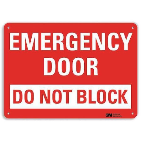 Exit Sign, 7" Height, 10" Width, Recycled Aluminum, Rectangle, English