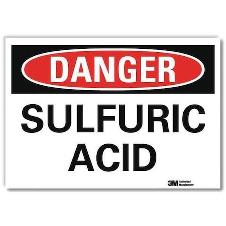 Danger Sign, 5 in H, 7 in W,Horizontal Rectangle, English, U3-1997-RD_7X5
