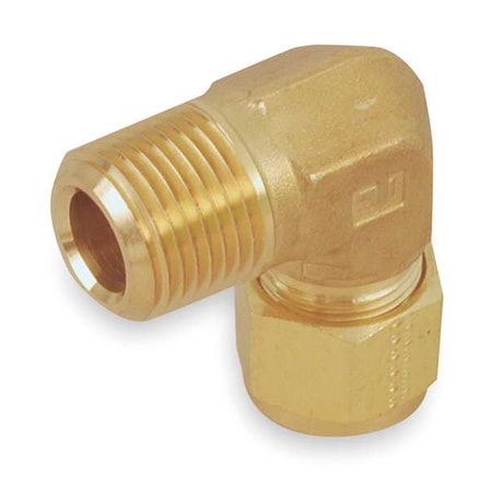 5/8" A-LOK x 1/2" MNPT Brass 90 Degree Elbow