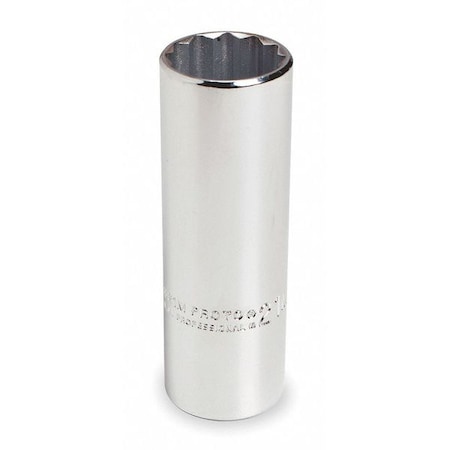 1/2 in Drive, 26mm Triple Square Metric, Socket, 12 Points,  Steel, Chrome, 26 mm