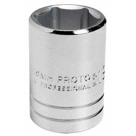 1/2 in Drive, 12mm Hex Metric, Socket, 6 Points,  Steel, Chrome, 12 mm