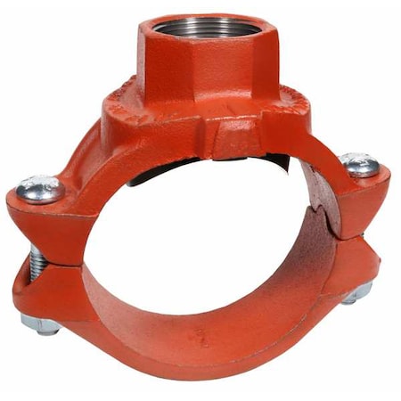 Clamp-T w/FNPT Branch, 2x1.5", Iron, 500psi