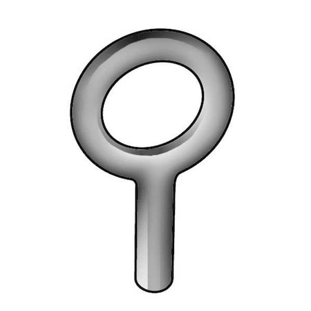 Eye Bolt Without Shoulder, Unthreaded, 1 in Shank, 3/4 in ID, Steel, Plain